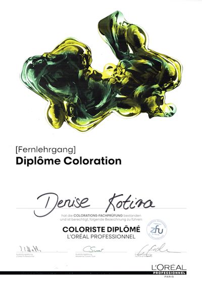 Diplôme Coloration (Meininghaus)